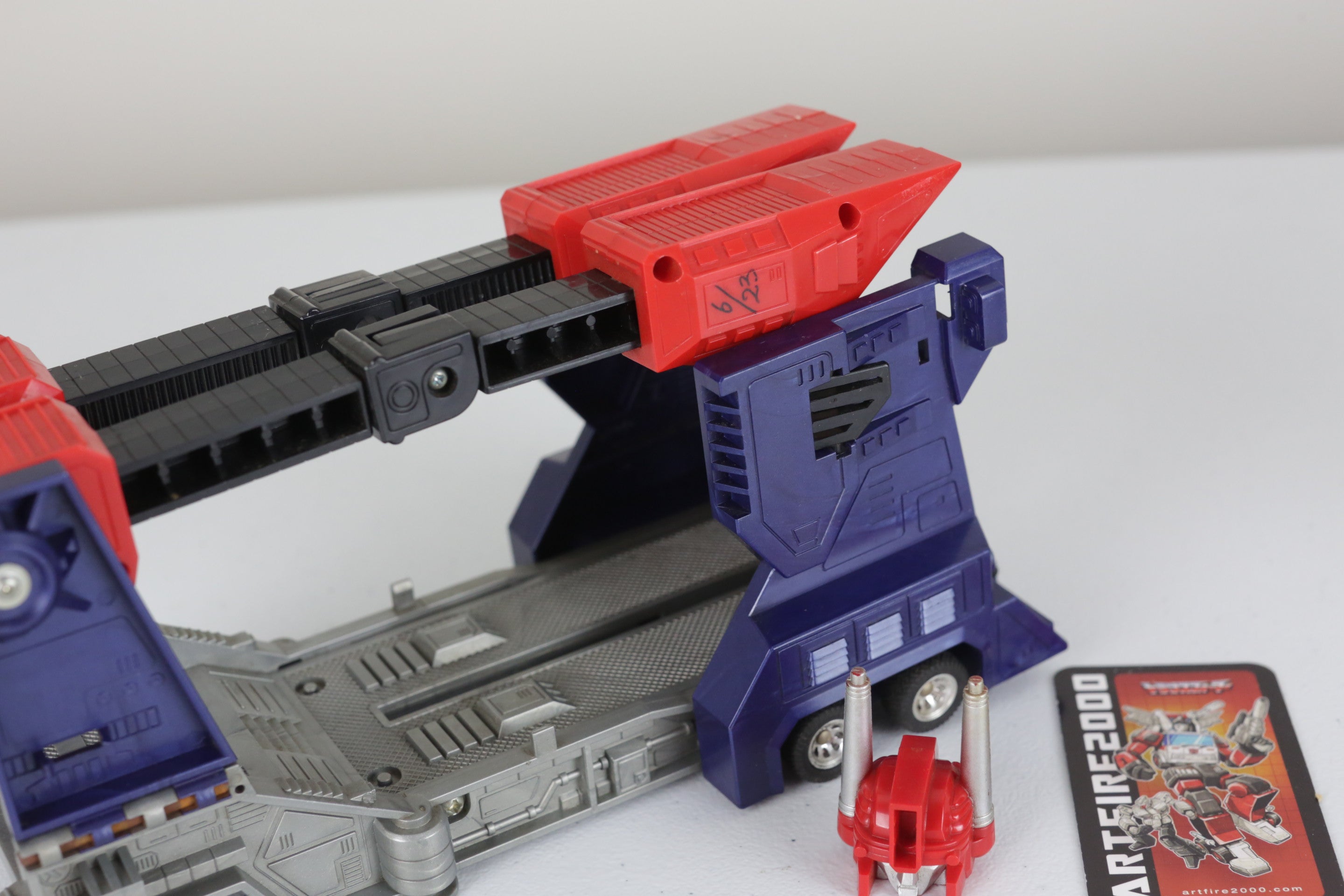 Prototype Ultra Magnus or Optimus Prime Test Shot w. Diaclone Powered Convoy Trailer - No Copyright