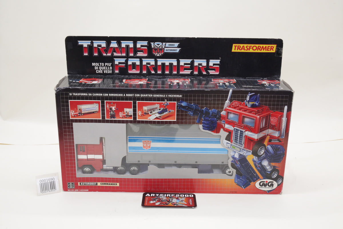 Transformers G1 Optimus Prime PLASTIC WHEEL Variant 1986 GiG Italian MIB RARE