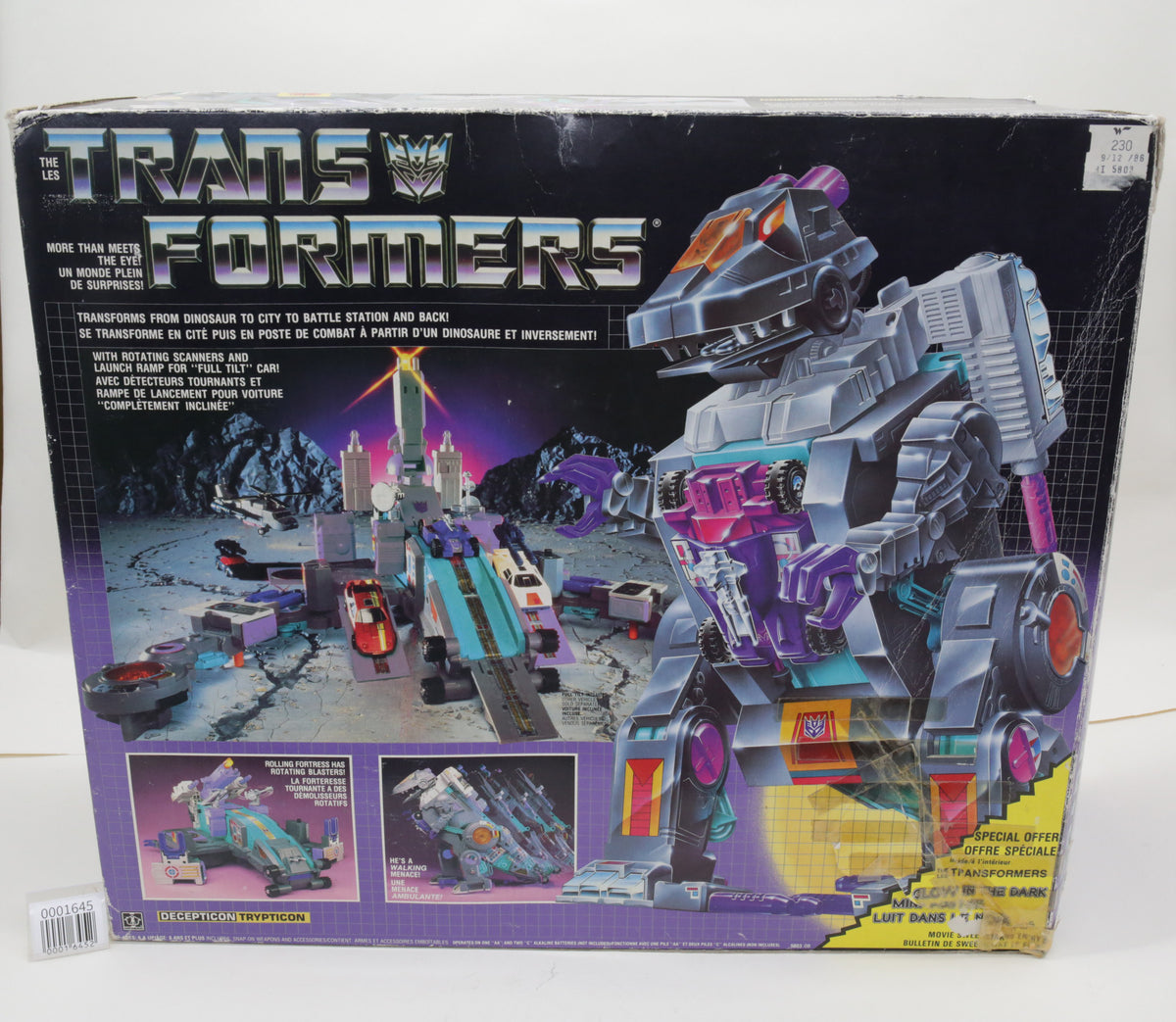 Transformers G1 Trypticon U.S. Vintage MIB Complete