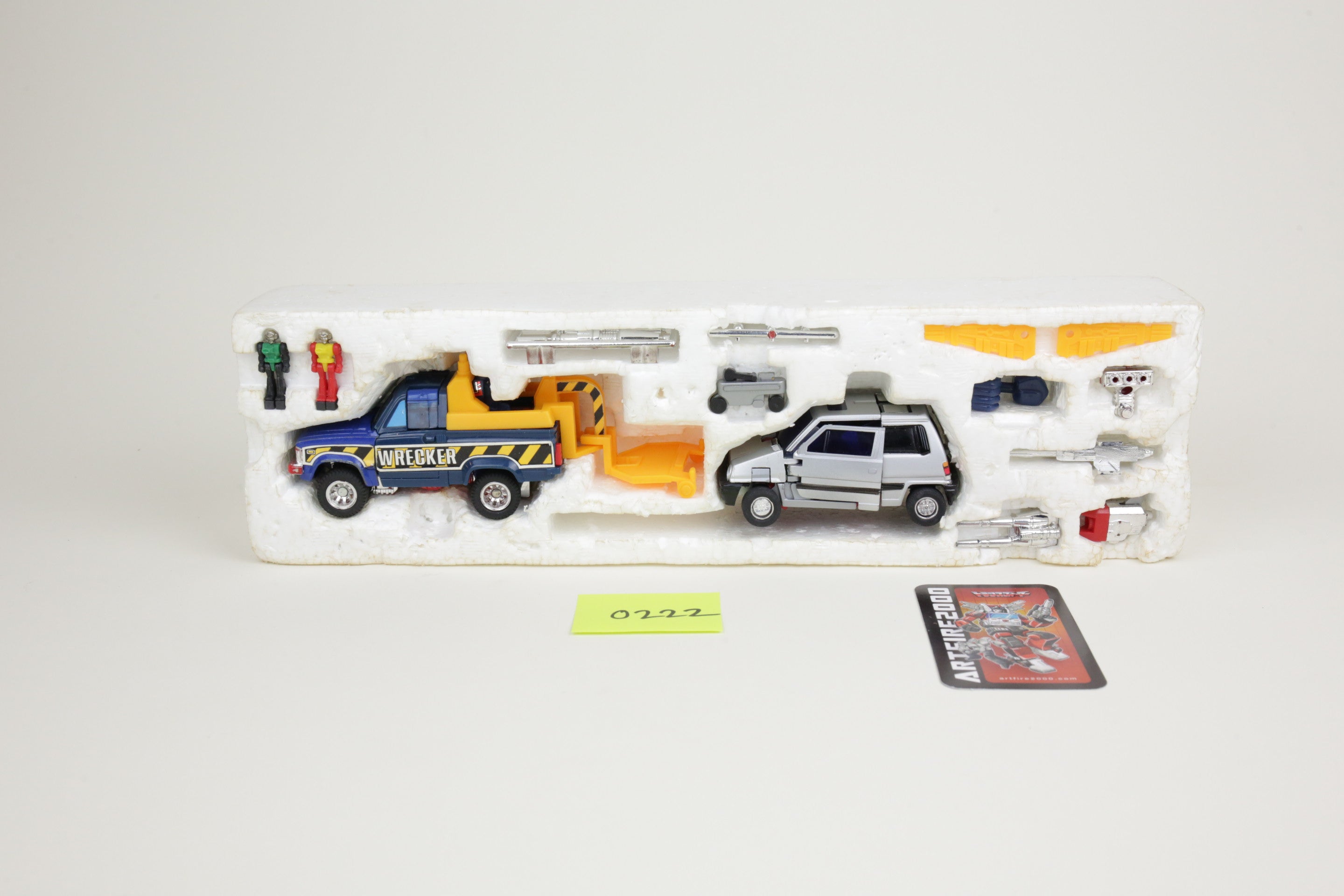 Diaclone Wrecker (Blue Hoist) and Honda City (Silver Skids) Set MIB